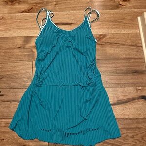 Teal Maternity Swim Dress
